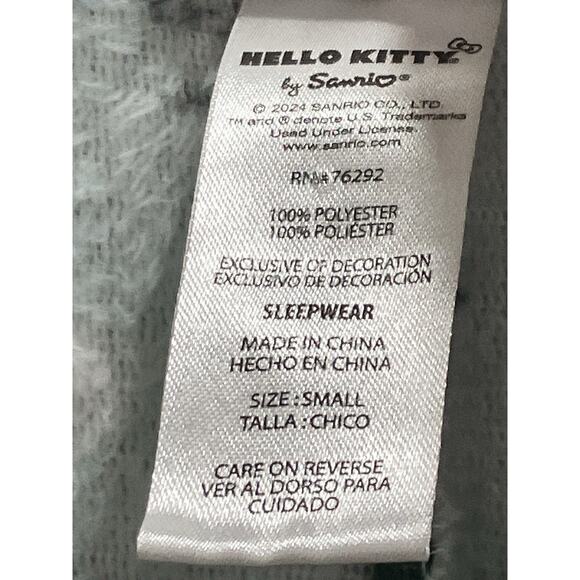 Hello Kitty Womens Union Suit One Piece Pajamas Jumper Christmas Sz S Blue - Picture 6 of 9